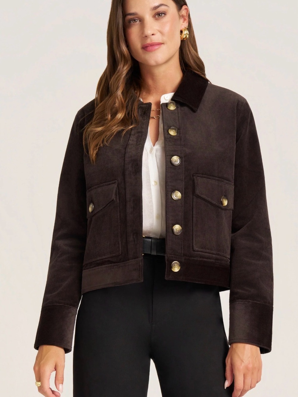Matty M Brown Corduroy Jerri Jacket NWOT.
